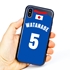 Personalized Japan Soccer Jersey Case for iPhone X/Xs – Hybrid – (Black Case, Blue Silicone)
