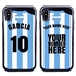 Personalized Argentina Soccer Jersey Case for iPhone X/Xs – Hybrid – (Black Case, Black Silicone)
