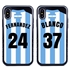 Personalized Argentina Soccer Jersey Case for iPhone X/Xs – Hybrid – (Black Case, Black Silicone)
