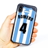 Personalized Argentina Soccer Jersey Case for iPhone X/Xs – Hybrid – (Black Case, Black Silicone)
