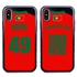 Personalized Portugal Soccer Jersey Case for iPhone X/Xs – Hybrid – (Black Case, Red Silicone)
