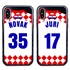 Personalized Croatia Soccer Jersey Case for iPhone X/Xs – Hybrid – (Black Case, Red Silicone)
