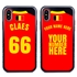 Personalized Belgium Soccer Jersey Case for iPhone X/Xs – Hybrid – (Black Case, Red Silicone)
