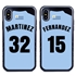 Personalized Uruguay Soccer Jersey Case for iPhone X/Xs – Hybrid – (Black Case, Dark Blue Silicone)
