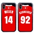 Personalized Switzerland Soccer Jersey Case for iPhone X/Xs – Hybrid – (Black Case, Red Silicone)
