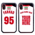 Personalized Iran Soccer Jersey Case for iPhone X/Xs – Hybrid – (Black Case, Red Silicone)
