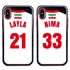 Personalized Iran Soccer Jersey Case for iPhone X/Xs – Hybrid – (Black Case, Red Silicone)
