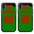 Personalized Morocco Soccer Jersey Case for iPhone X/Xs – Hybrid – (Black Case, Black Silicone)
