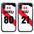 Personalized Peru Soccer Jersey Case for iPhone X/Xs – Hybrid – (Black Case, Red Silicone)
