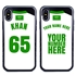 Personalized Saudi Arabia Soccer Jersey Case for iPhone X/Xs – Hybrid – (Black Case, Black Silicone)
