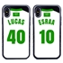 Personalized Saudi Arabia Soccer Jersey Case for iPhone X/Xs – Hybrid – (Black Case, Black Silicone)
