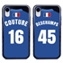 Personalized France Soccer Jersey Case for iPhone XR – Hybrid – (Black Case, Blue Silicone)
