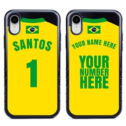 
Personalized Brazil Soccer Jersey Case for iPhone XR – Hybrid – (Black Case, Black Silicone)