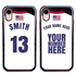 Personalized USA Soccer Jersey Case for iPhone XR – Hybrid – (Black Case, Red Silicone)
