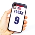 Personalized USA Soccer Jersey Case for iPhone XR – Hybrid – (Black Case, Red Silicone)
