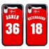 Personalized Denmark Soccer Jersey Case for iPhone XR – Hybrid – (Black Case, Red Silicone)
