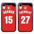 Personalized Canada Soccer Jersey Case for iPhone XR – Hybrid – (Black Case, Red Silicone)
