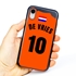 Personalized Netherlands Soccer Jersey Case for iPhone XR – Hybrid – (Black Case, Orange Silicone)
