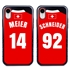 Personalized Switzerland Soccer Jersey Case for iPhone XR – Hybrid – (Black Case, Red Silicone)
