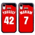 Personalized Egypt Soccer Jersey Case for iPhone XR – Hybrid – (Black Case, Red Silicone)
