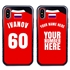 Personalized Russia Soccer Jersey Case for iPhone Xs Max – Hybrid – (Black Case, Red Silicone)
