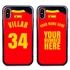 Personalized Spain Soccer Jersey Case for iPhone Xs Max – Hybrid – (Black Case, Red Silicone)
