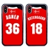 Personalized Denmark Soccer Jersey Case for iPhone Xs Max – Hybrid – (Black Case, Red Silicone)
