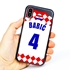Personalized Croatia Soccer Jersey Case for iPhone Xs Max – Hybrid – (Black Case, Red Silicone)
