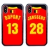 Personalized Belgium Soccer Jersey Case for iPhone Xs Max – Hybrid – (Black Case, Red Silicone)
