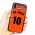 Personalized Netherlands Soccer Jersey Case for iPhone Xs Max – Hybrid – (Black Case, Orange Silicone)
