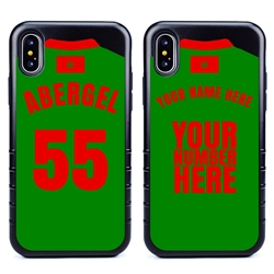 
Personalized Morocco Soccer Jersey Case for iPhone Xs Max – Hybrid – (Black Case, Black Silicone)