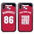Personalized Panama Soccer Jersey Case for iPhone Xs Max – Hybrid – (Black Case, Red Silicone)
