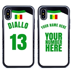 
Personalized Senegal Soccer Jersey Case for iPhone Xs Max – Hybrid – (Black Case, Black Silicone)