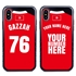 Personalized Tunisia Soccer Jersey Case for iPhone Xs Max – Hybrid – (Black Case, Red Silicone)
