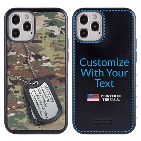 Military Case for iPhone 12 / 12 Pro – Hybrid - Silencer DogTag Ops Camo
