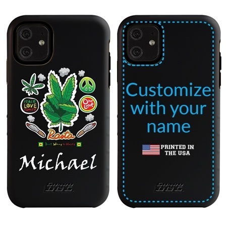 Funny Case for iPhone 11 – Hybrid - Rasta Happiness
