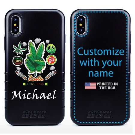 Funny Case for iPhone XS Max – Hybrid - Rasta Happiness
