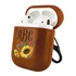 Personalized Leather Case for AirPods – Sunflower
