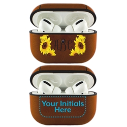 
Personalized Leather Case for AirPods Pro – Sunflower