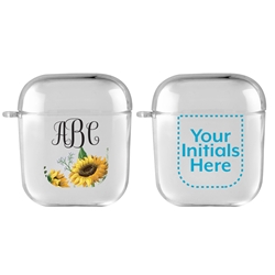 
Personalized Clear Case for AirPods – Sunflower