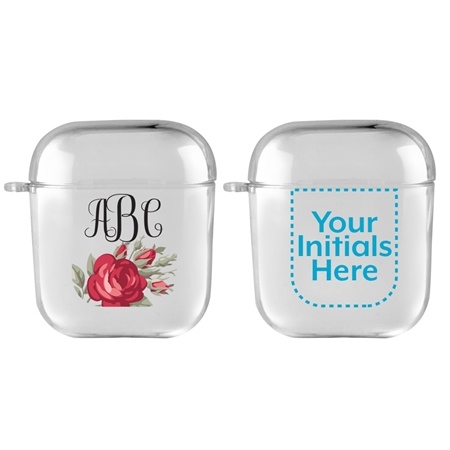 Personalized Clear Case for AirPods – Roses
