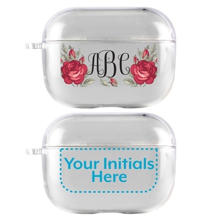 Personalized Clear Case for AirPods Pro – Roses
