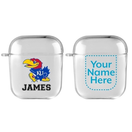 Kansas Jayhawks Custom Clear Case for AirPods
