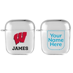 
Wisconsin Badgers Custom Clear Case for AirPods