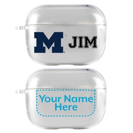 Michigan Wolverines Custom Clear Case for AirPods Pro
