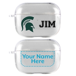 
Michigan State Spartans Custom Clear Case for AirPods Pro