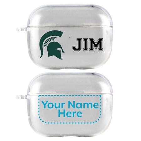 Michigan State Spartans Custom Clear Case for AirPods Pro
