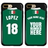 Personalized Mexico Soccer Jersey Case for iPhone 7 Plus / 8 Plus – Hybrid – (Black Case, Black Silicone)

