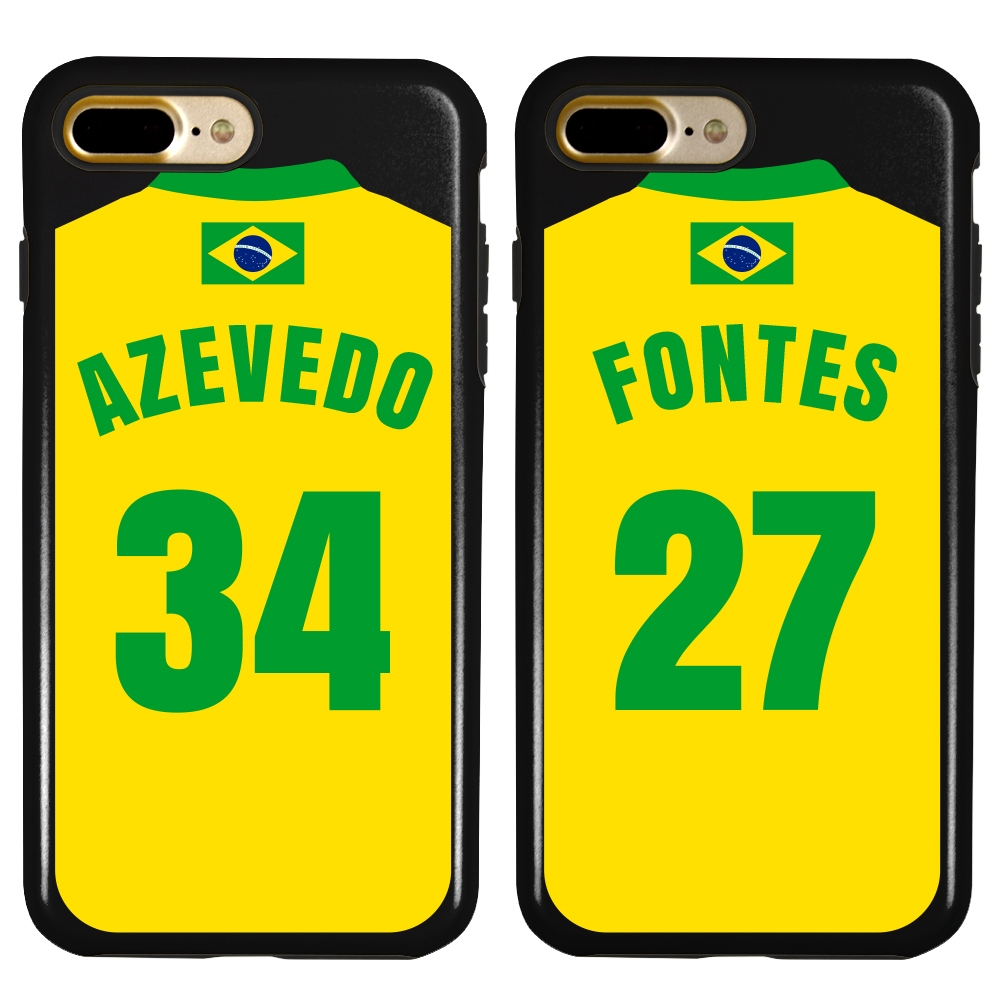 Personalized Brazil Soccer Jersey Case for iPhone 7 Plus / 8 Plus