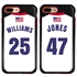 Personalized USA Soccer Jersey Case for iPhone 7 Plus / 8 Plus – Hybrid – (Black Case, Red Silicone)
